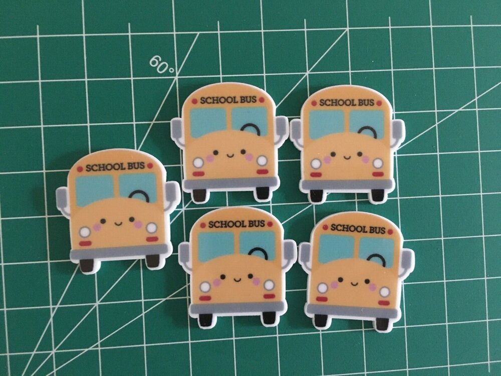 25 pcs Back to School Flat Back Resin Cabochon DIY Crafts Bows Phone Scrapbook 2